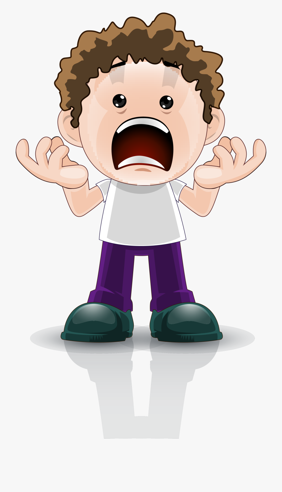 Transparent Shocked Face Clipart - Cartoon Boy Surprised Transparent