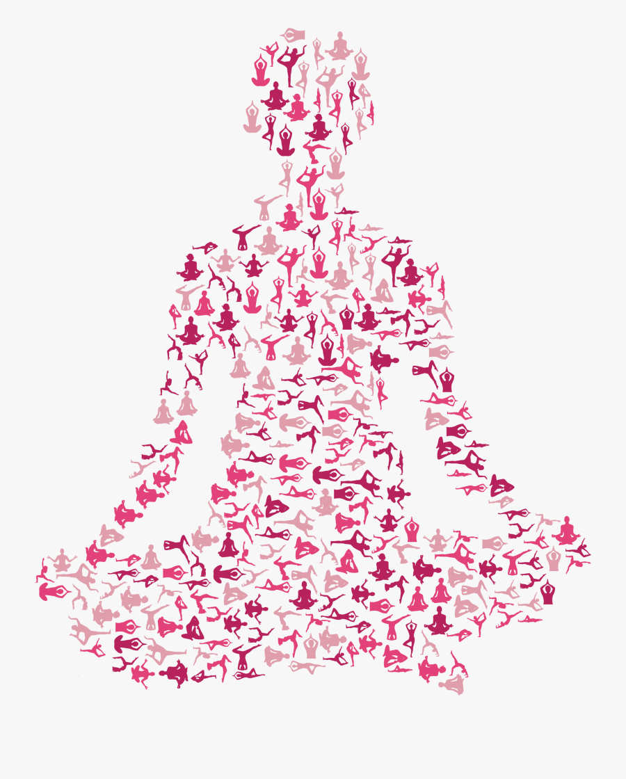 Female Yoga Pose Silhouette Fractal Variation 2 No - International Yoga Day Ministry Of Ayush, Transparent Clipart