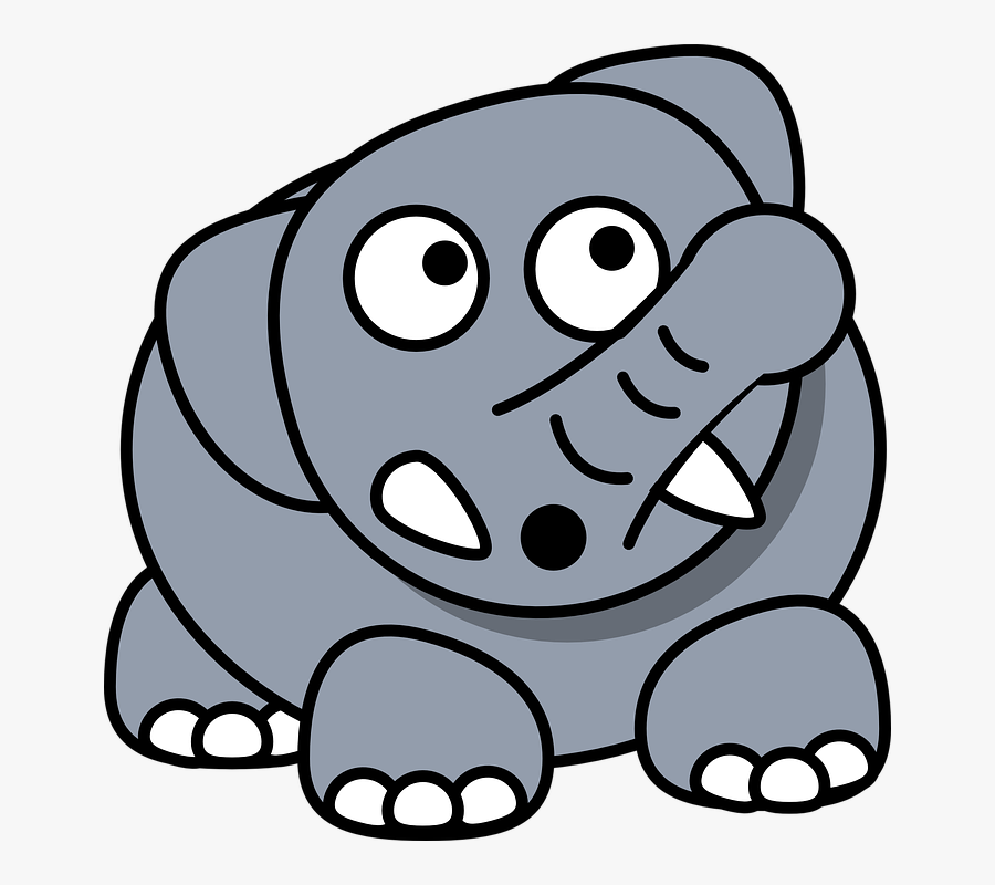 Elephant Drop At Clker - Worried Animal Clip Art, Transparent Clipart