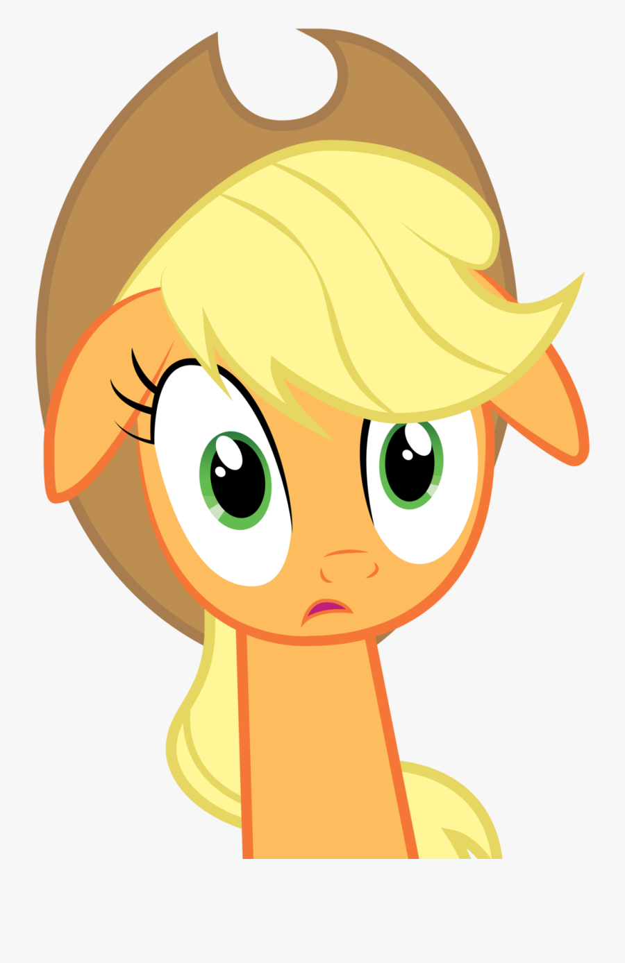 Cartoon Shocked Face Group Applejack And Rainbowdash - My Little Pony Applejack Face, Transparent Clipart
