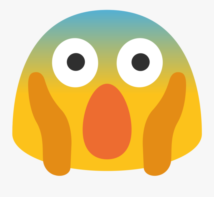 File Emoji U1f631 Svg Wiktionary Shocked Smiley Face - Emoji Peur, Transparent Clipart