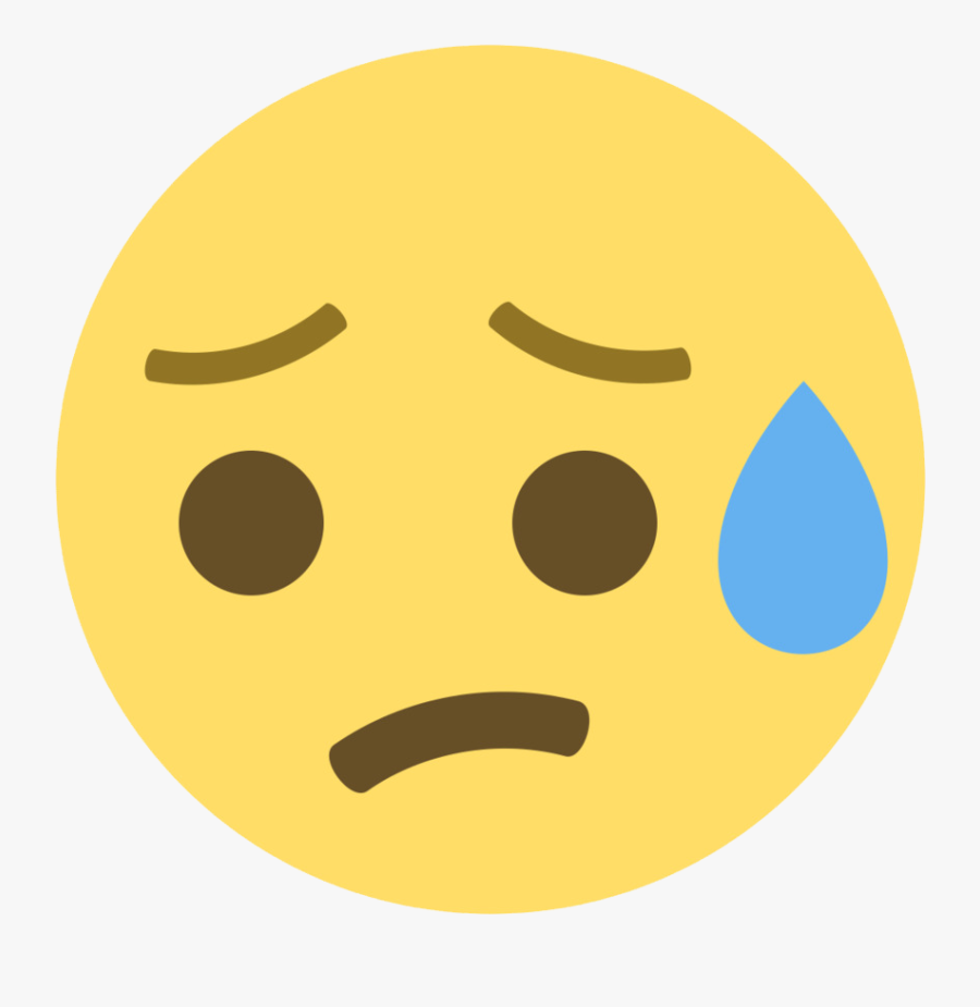 Emoji Face Clipart Sad - Disappointed But Relieved Face, Transparent Clipart