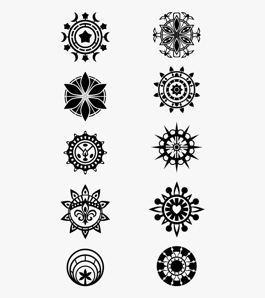 Flowers Patterned Circles 2 Shrub Clipartist - Trang Trí Vòng Tròn, Transparent Clipart