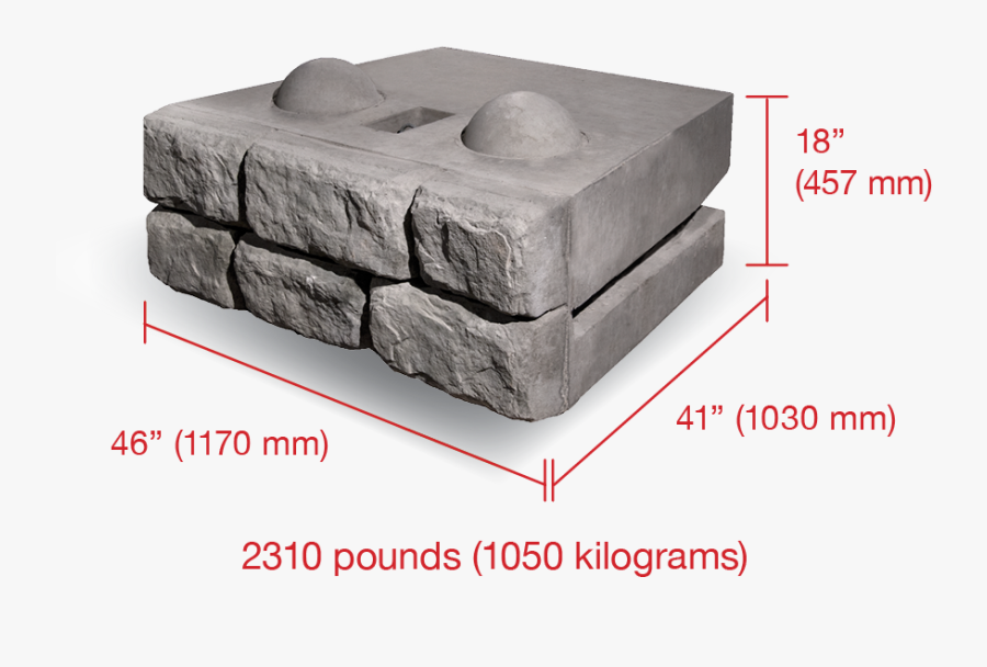 Cobblestone Block Specifications Rock Wall Dimensions - Redi Rock Block Retaining Wall, Transparent Clipart