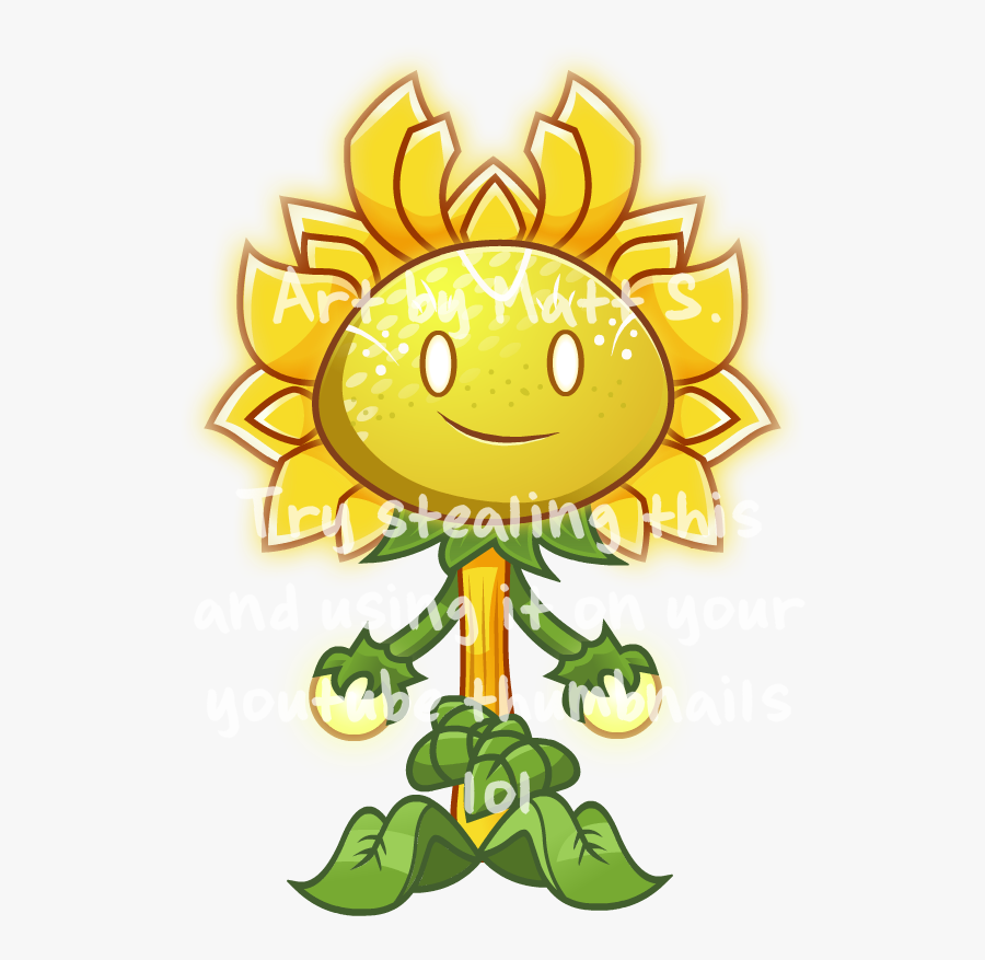 Transparent Sunflower Clipart Free - Plants Vs Zombies Sunflower Queen, Transparent Clipart