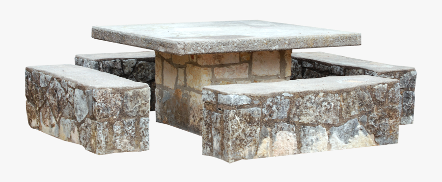 Park Clip Art Stone - Rock Tables And Chairs, Transparent Clipart