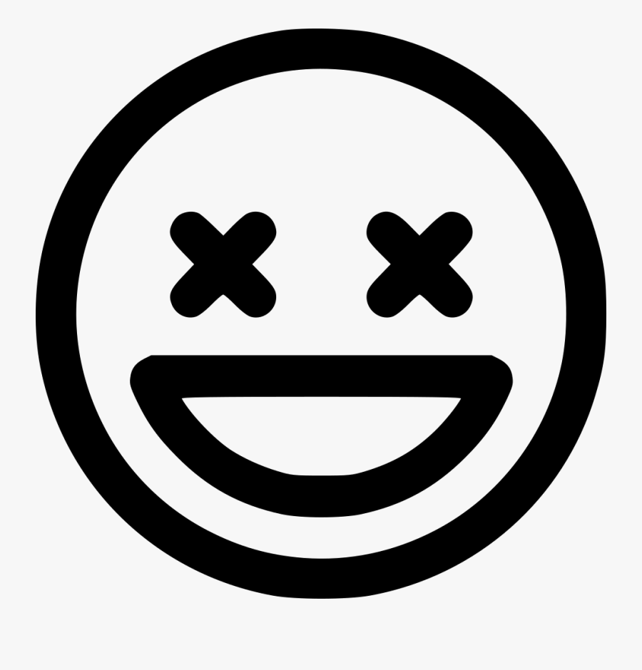 Png File Svg - Laughing Emoji Black And White, Transparent Clipart