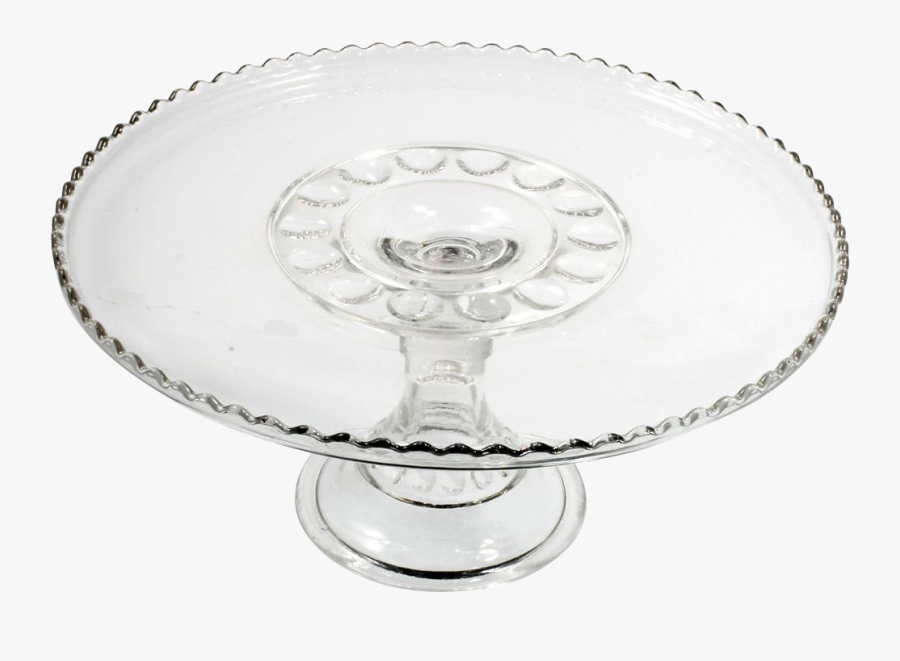 Eapg Antique Glass Cake Stand 1903 Carolina Mayflower - Champagne Stemware, Transparent Clipart
