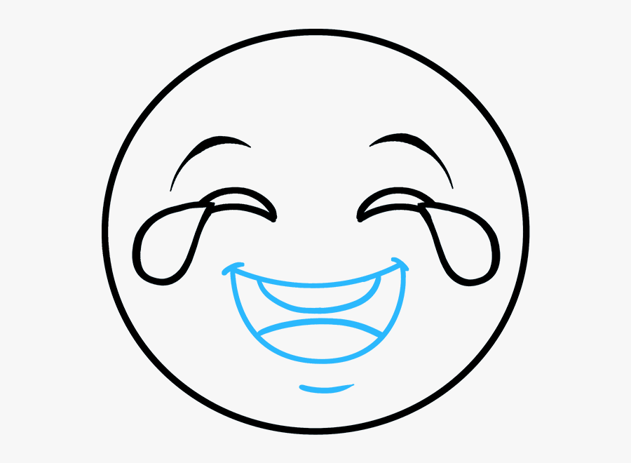 Transparent Laughing Face Clipart Black And White - Easy Drawing For Smiles, Transparent Clipart