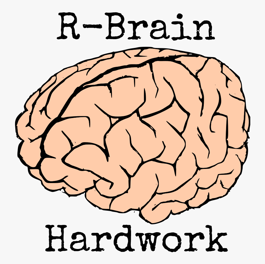 R Brain Hardwork Manufactures High Tier Weapons, Based - Cartoon Brain With No Background, Transparent Clipart