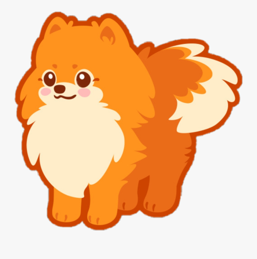 Its A Lil Pompom Doggo - Cute Kawaii Pomeranian, Transparent Clipart