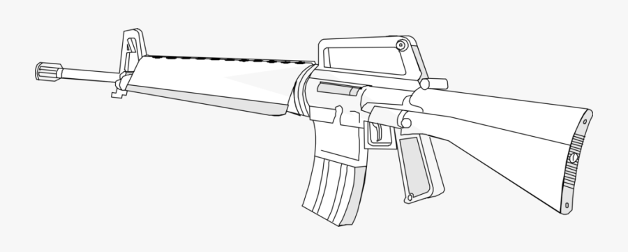 Clipart Black And White Rifle, Transparent Clipart