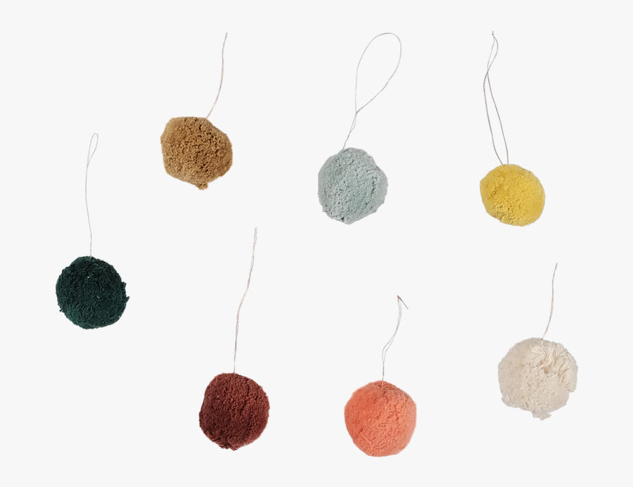 Pompom Ornaments - Earrings - Earrings, Transparent Clipart
