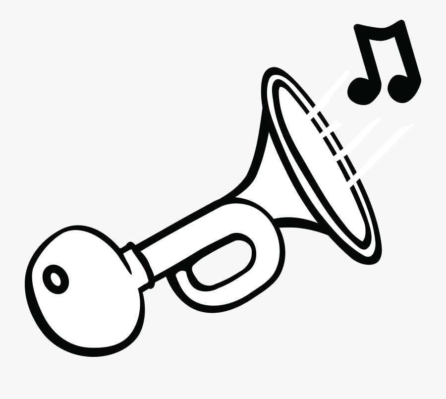 Hurt Clipart Black And White - Horn Clipart Black And White, Transparent Clipart