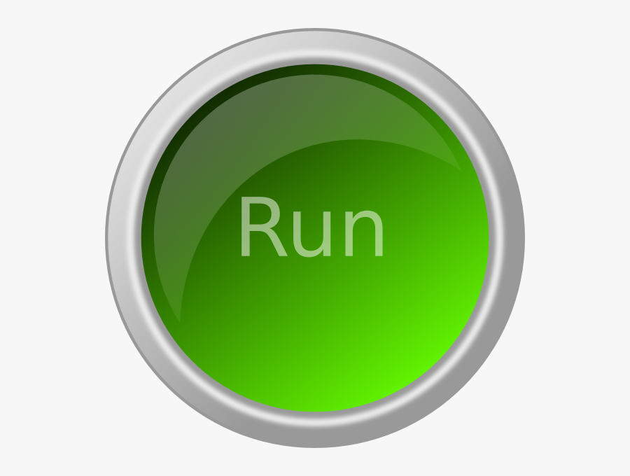 Run Push Button Svg Clip Arts - Circle, Transparent Clipart