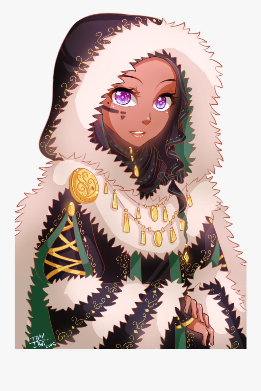 Coat Clipart Fur Coat - Tribal Anime Characters, Transparent Clipart