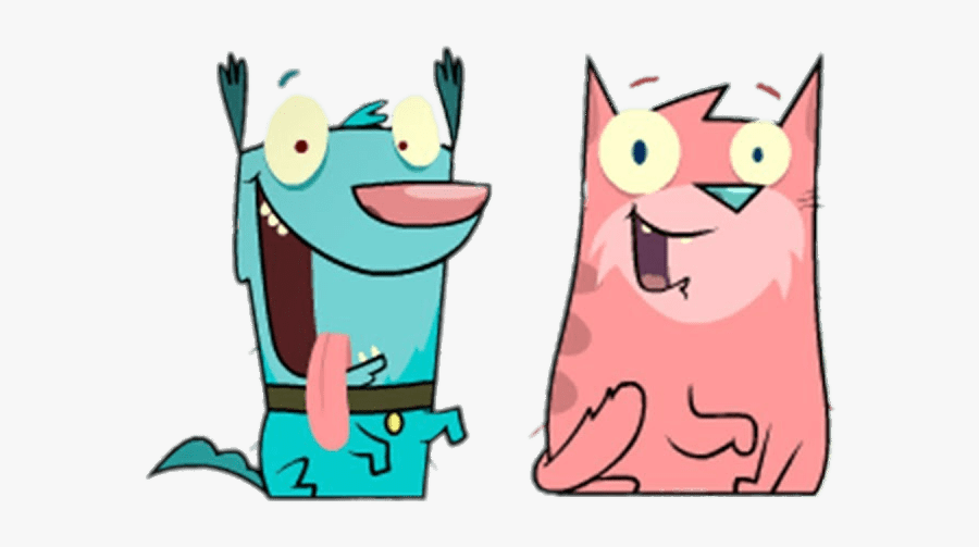 Furry Friends Cat And Dog - Cartoon, Transparent Clipart