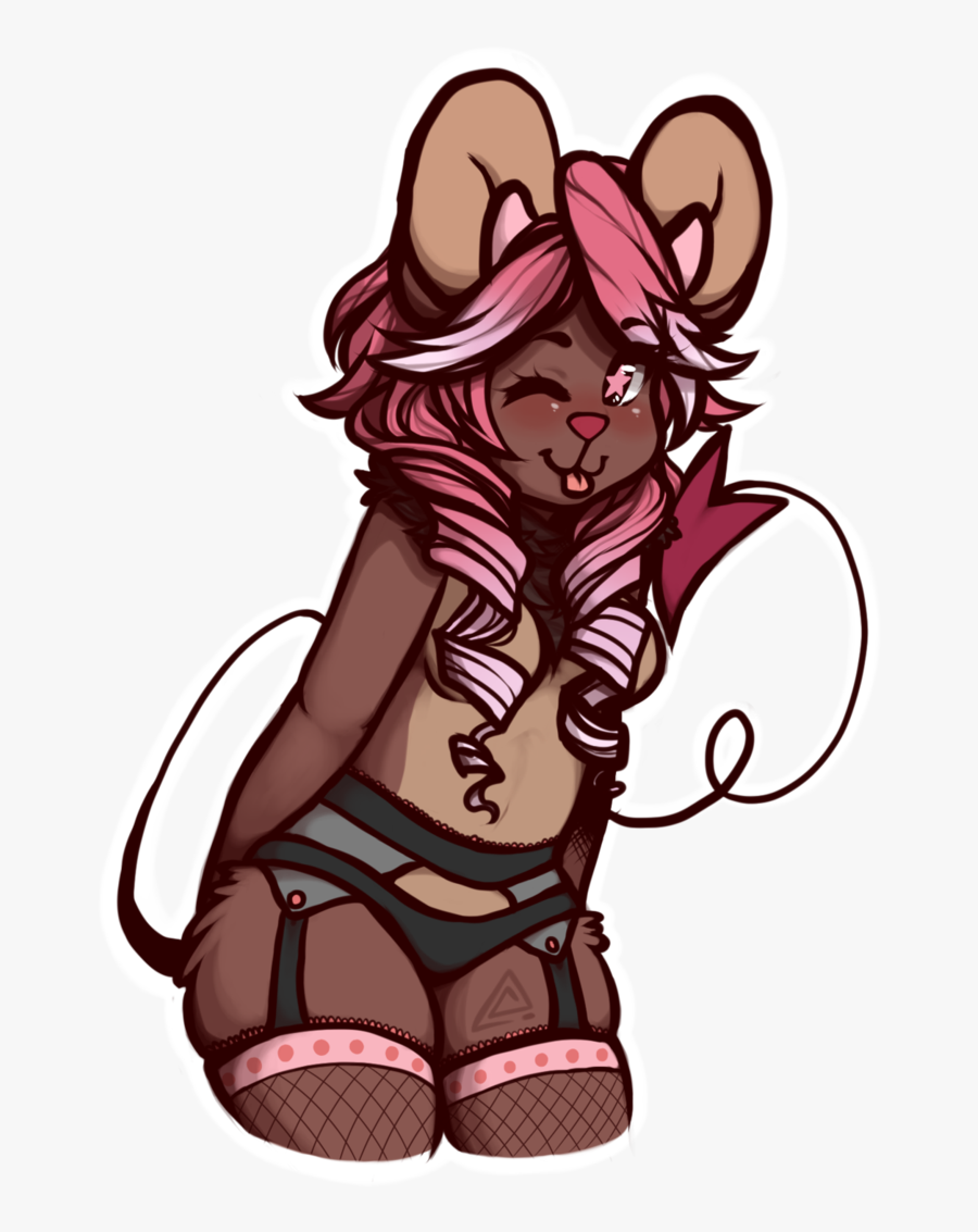 [com] Cute Furry Pin Up By Operahouseghost - Cartoon, Transparent Clipart