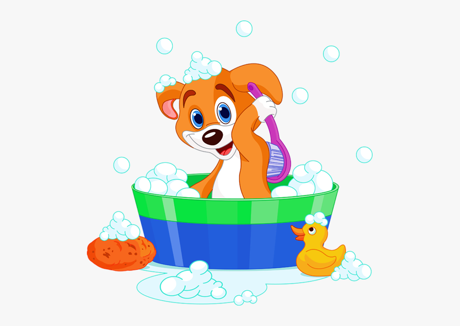 Where We Offer The Finest Hairstyles For Your Furry - Clip Art Dog In A Bath, Transparent Clipart