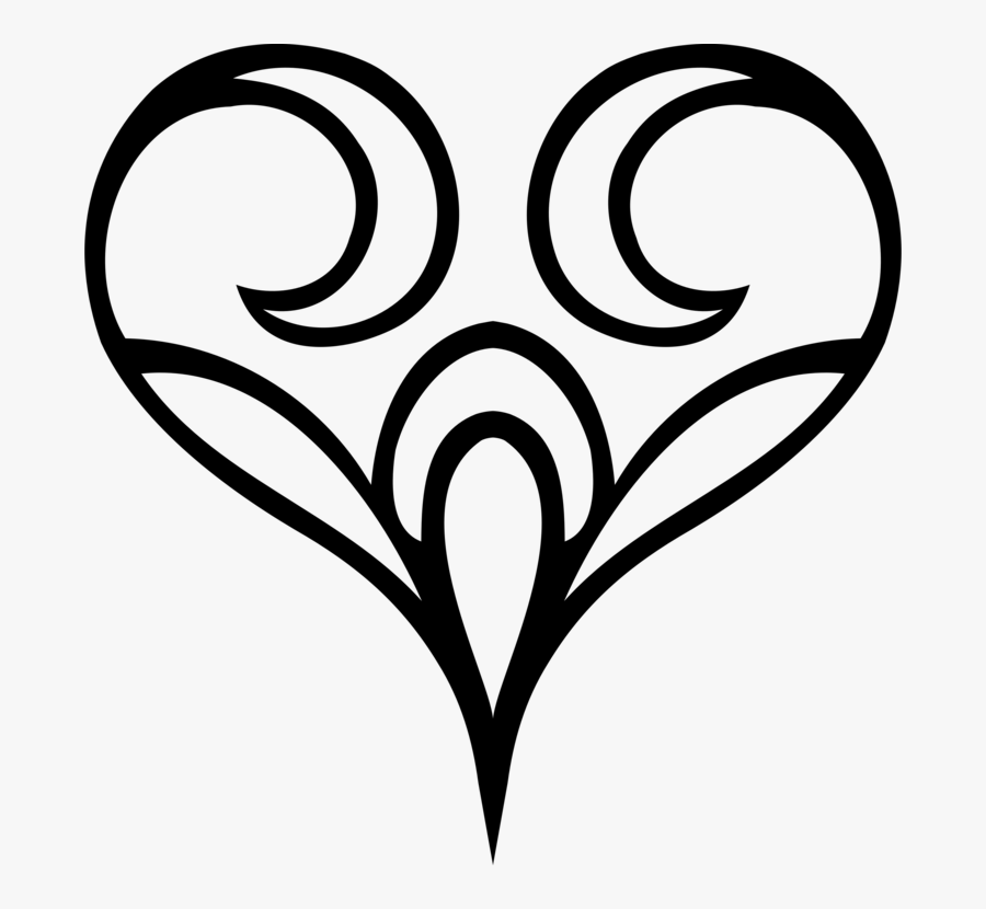 Heart,love,symmetry - Tribal Corazon, Transparent Clipart