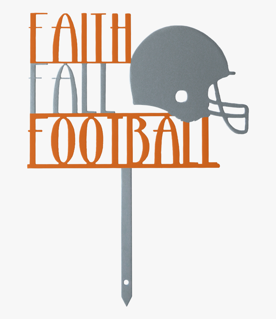 Faith Fall Football Custom Yard Sign With Helmet - Fall Football Clipart, Transparent Clipart