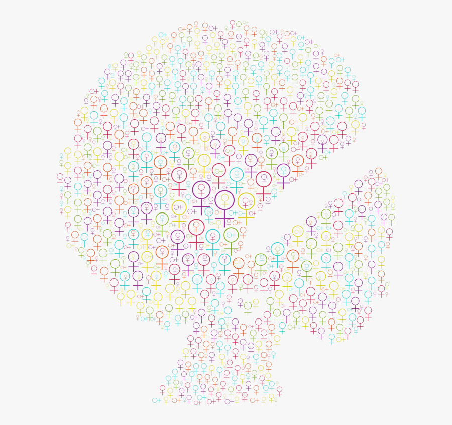 African American Woman Female Symbols No Background - Circle, Transparent Clipart