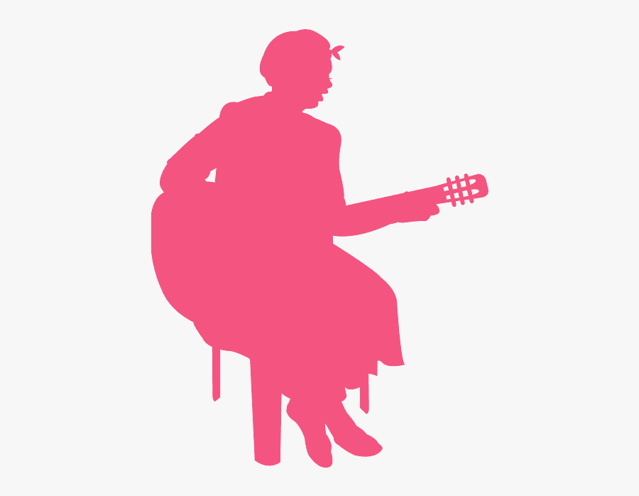 Silhouette Singing Pink, Transparent Clipart