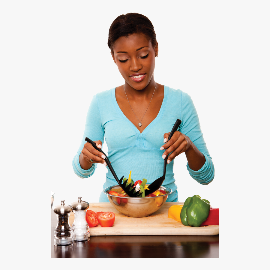 Png Black Woman Cook - Black Lady Cooking, Transparent Clipart