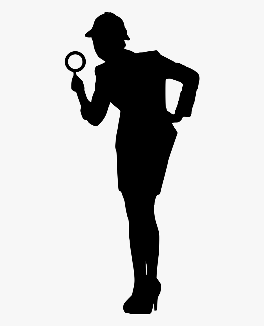 Female Detective - Clip Art Bear Holding Magnifying Glass, Transparent Clipart