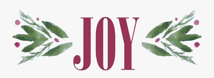 Merry & Bright Watercolor Clipart Example Image - Floral Design, Transparent Clipart