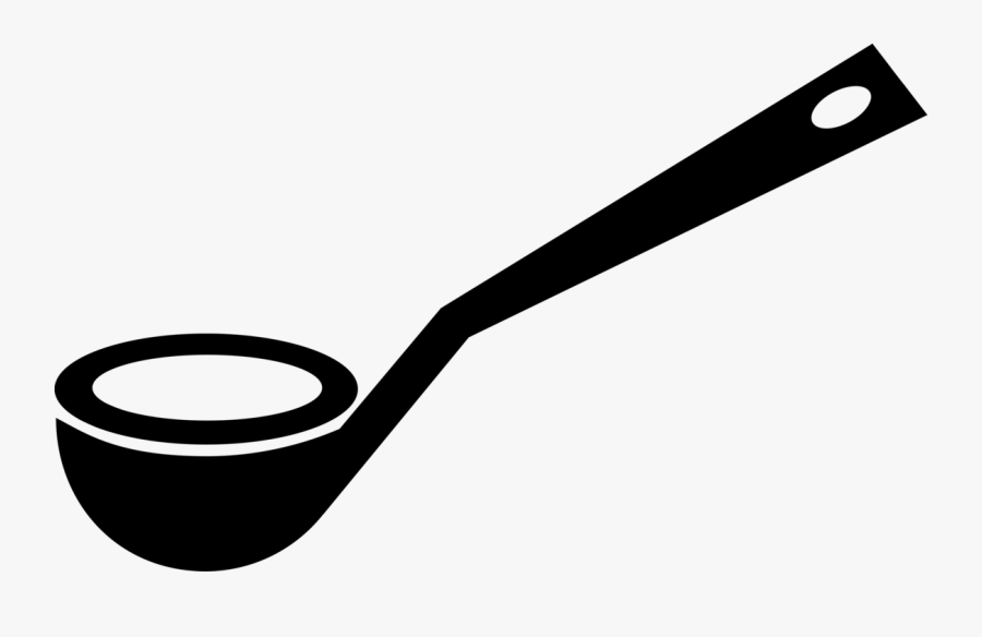 Transparent Spoon Clipart Black And White - Serving Spoon Clipart Black And White, Transparent Clipart