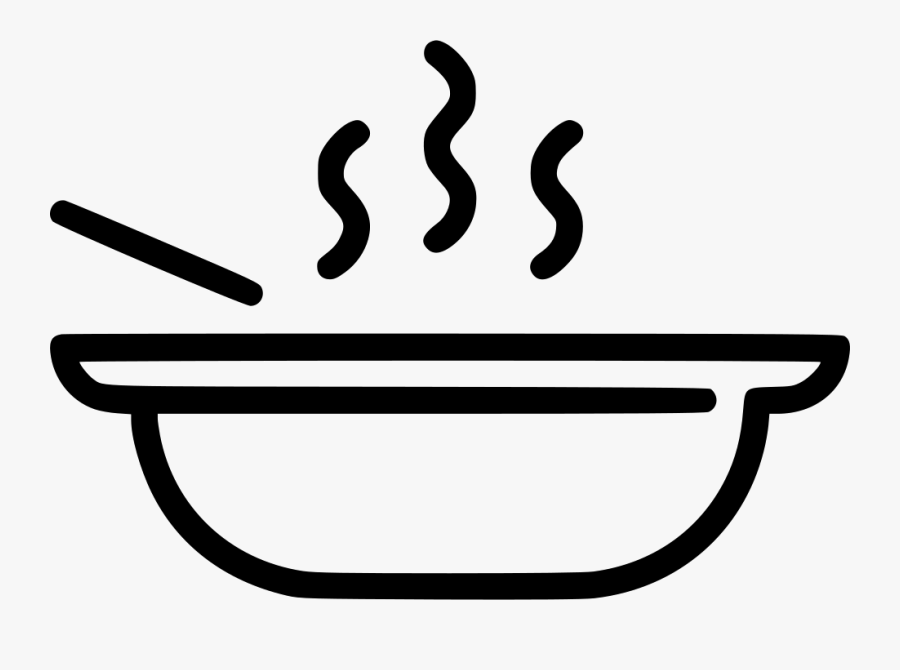 Soup - Gambar Makanan Png Hitam Putih, Transparent Clipart