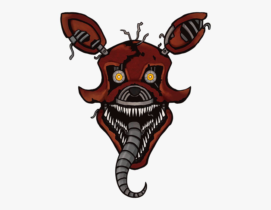 Download Nightmare Foxy Png Image - Fnaf Nightmare Foxy Drawing, Transparent Clipart