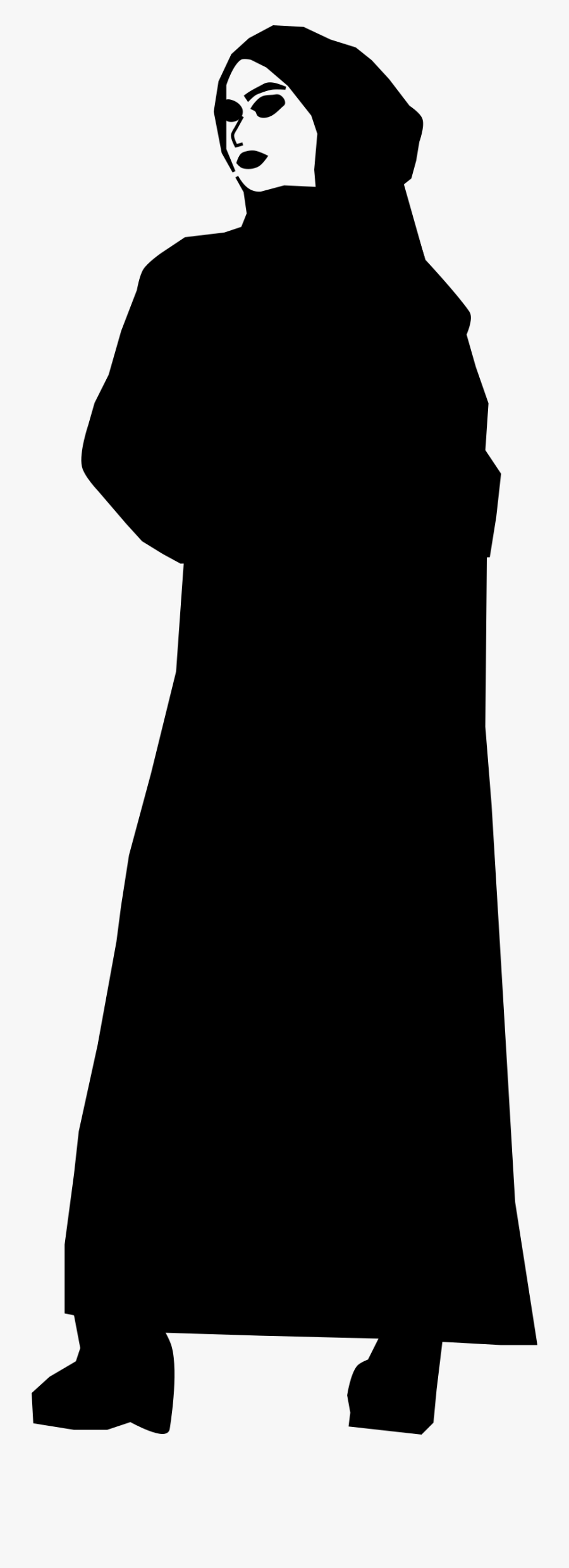 Muslim Woman Cliparts - Silhouette Hijab Girl Png, Transparent Clipart