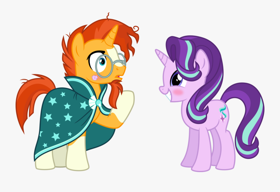 Starburst Clipart Simple - Starlight Glimmer And Sunburst Kiss, Transparent Clipart