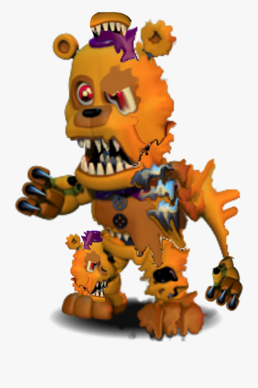 #freetoedit Twisted Adventure Nightmare Fredbear - Fredbear Sing Whip And Nae Nae, Transparent Clipart