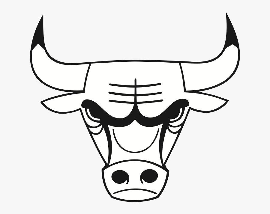 Download Hd Bull Drawing Chicago Bulls Logo White - Chicago Bulls Black And White Logo, Transparent Clipart