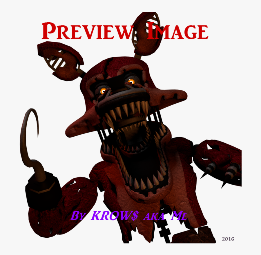[sfm Fnaf] Nightmare Foxy Wal - Walk Cycle Five Nights At Freddy's Walks, Transparent Clipart