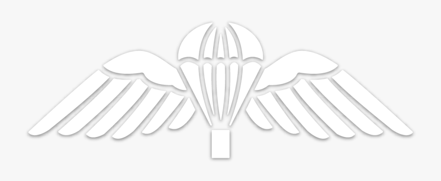 Transparent Black And White Parachute Clipart - Black And White British Wings, Transparent Clipart