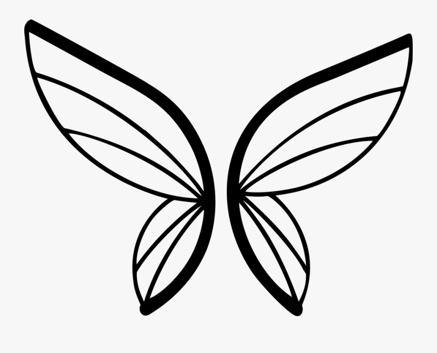 Transparent Insect Wings Clipart - Asa De Fada Desenho, Transparent Clipart
