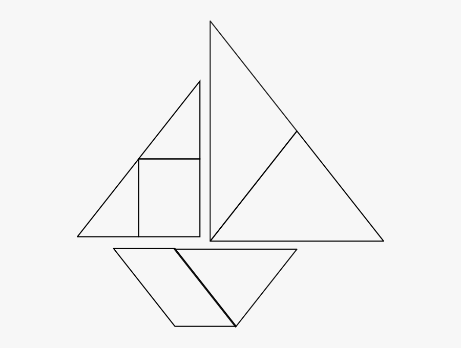 Tangram Black And White, Transparent Clipart