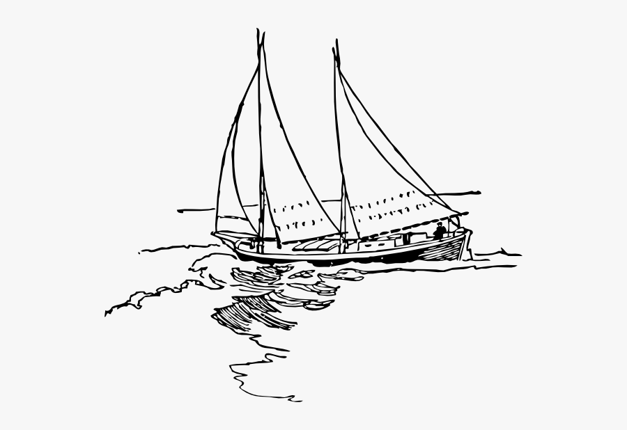 Transparent Sharpie Clipart - Black And White Clipart Fishing Boat, Transparent Clipart