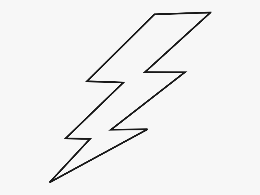 Lightning Black Bolt Clip Art - Outline Of Lightning Bolt, Transparent Clipart