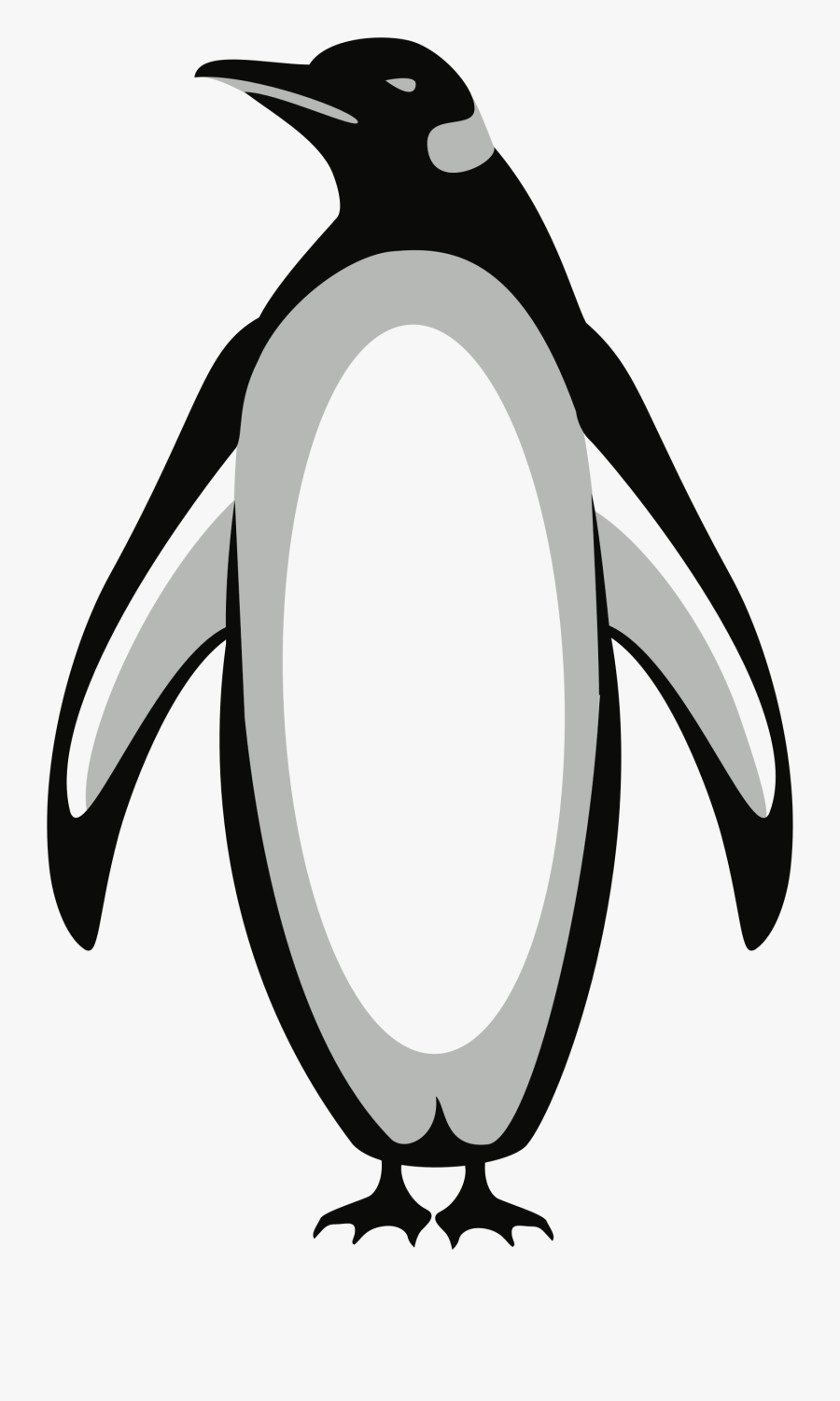 Flightless Bird,silhouette,wing - Free Black And White Clip Art Penguin, Transparent Clipart