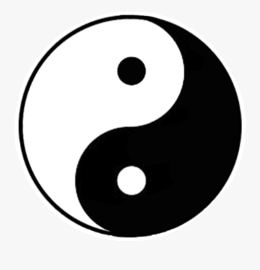 #yinyang #tumblr #stickers #blackandwhite #namaste - Yin And Yang Png, Transparent Clipart
