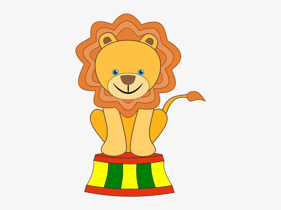 Circus Animal, Clown, Entertainment, Party, Carnival - Circus Lion Animals Vector, Transparent Clipart