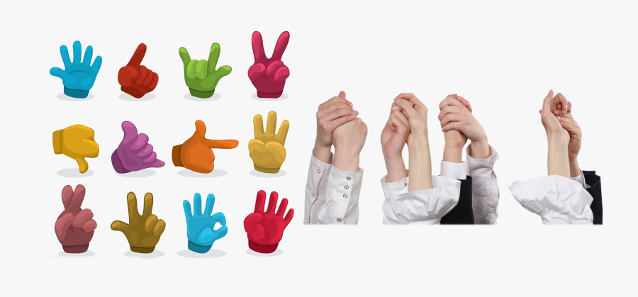 Transparent Latex Gloves Clipart - Cartoon Hands Colorful, Transparent Clipart
