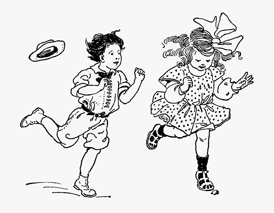 The Children"s Outfits Are So Adorable, Especially - Boy Hop Clipart Black And White, Transparent Clipart