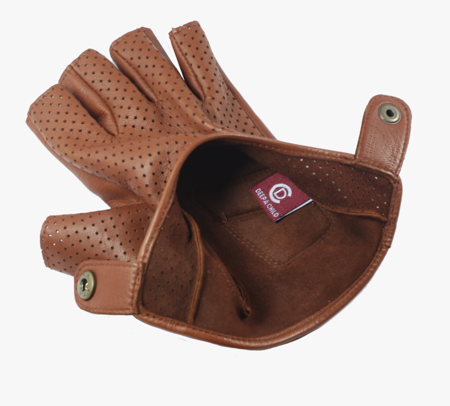 Men S Unlined Fingerless - Fingerless Leather Driving Gloves, Transparent Clipart