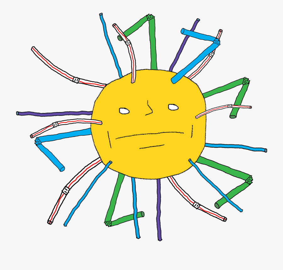 Straws Are Harming Sea And Land Animals And Creating - Child Art, Transparent Clipart